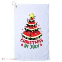 Christmas In July Shirts Watermelon Xmas Tree Golf Towel thumb 0