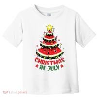 Christmas In July Shirts Watermelon Xmas Tree Toddler T-Shirt thumb 0