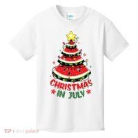 Christmas In July Shirts Watermelon Xmas Tree Kids T-Shirt thumb 0