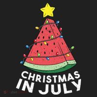 Christmas In July Summer Watermelon Xmas Tree Women's Sweatshirt thumb 2