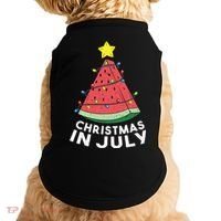 Christmas In July Summer Watermelon Xmas Tree Doggie Tank thumb 0