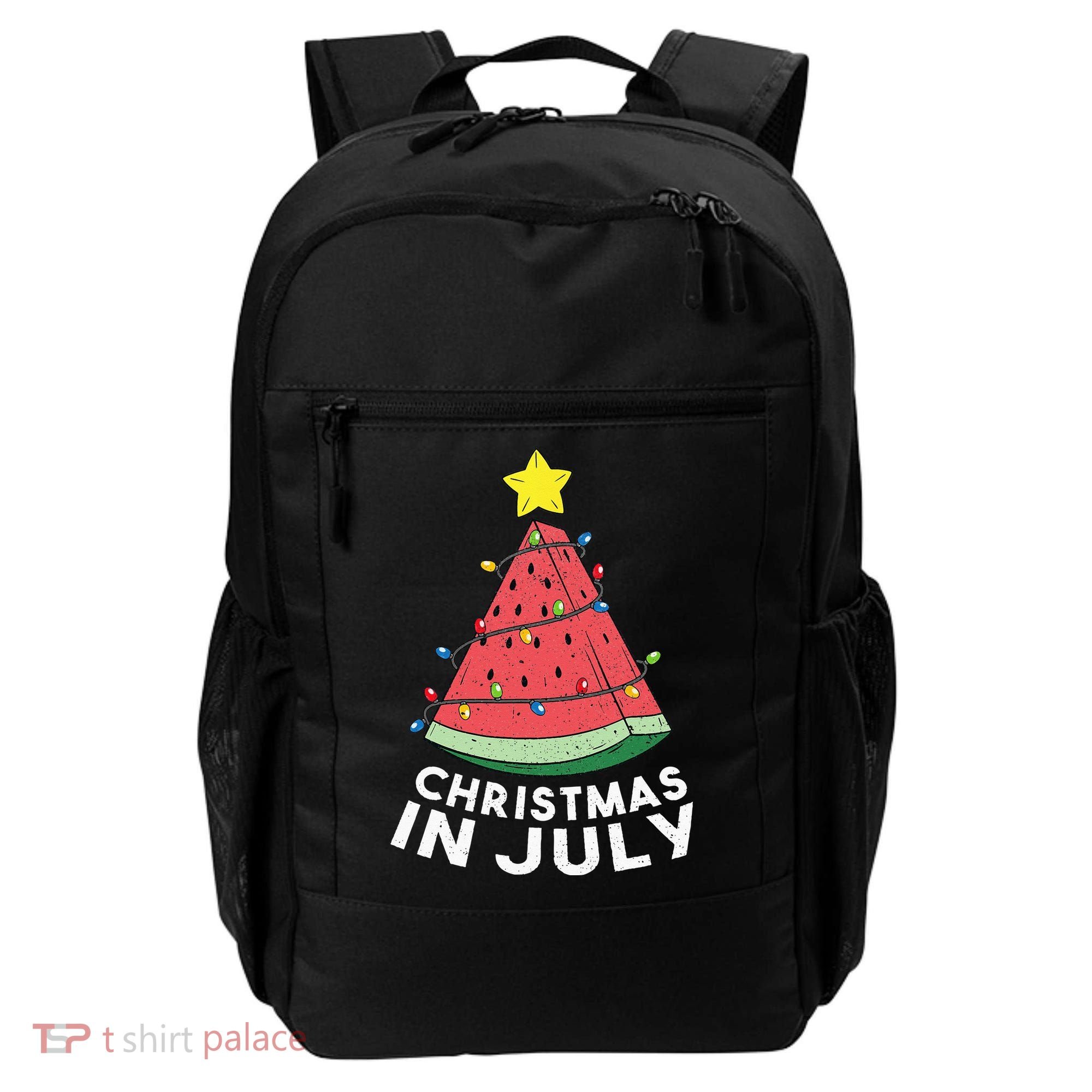 Christmas In July Summer Watermelon Xmas Tree Backpack