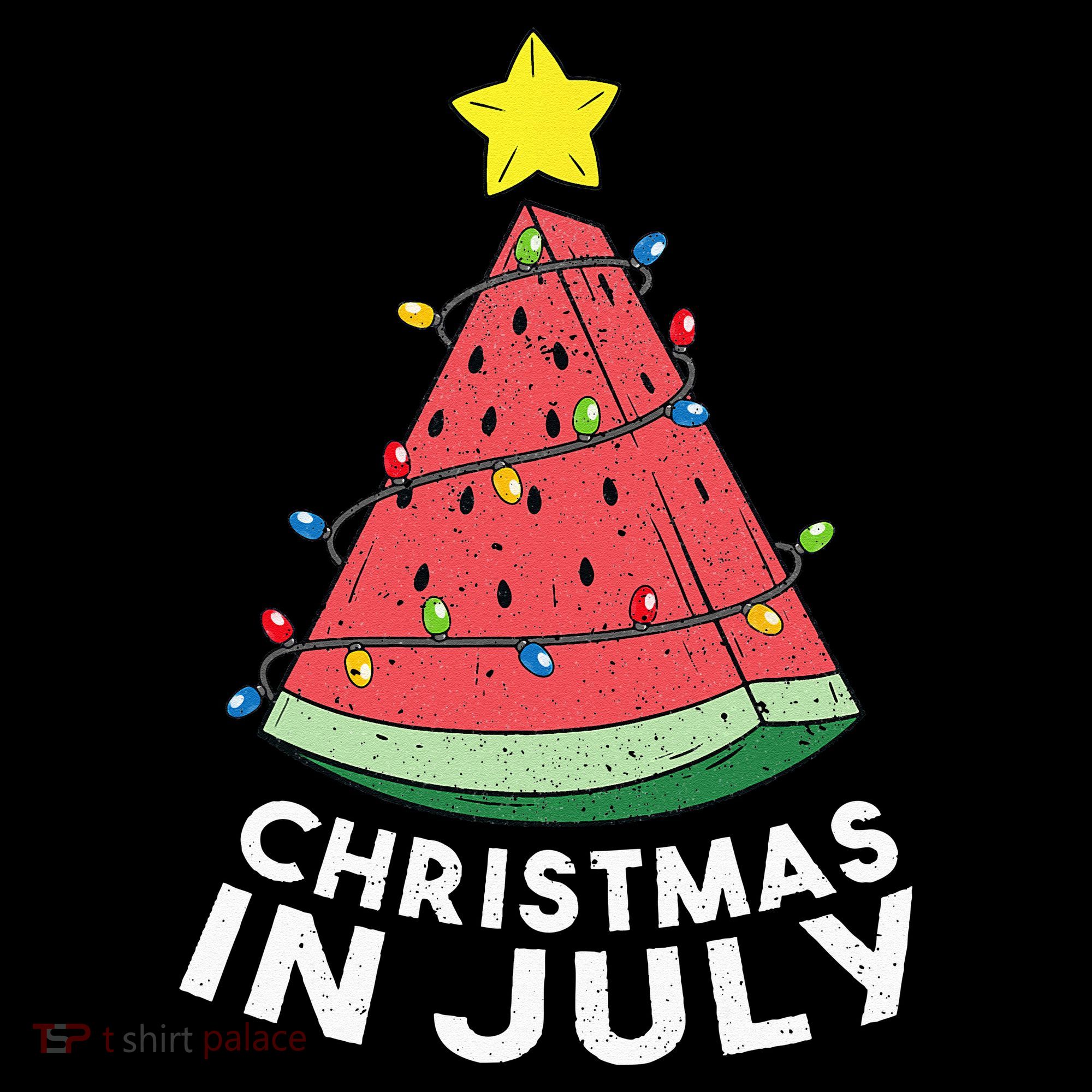 Christmas In July Summer Watermelon Xmas Tree Women's Hoodie