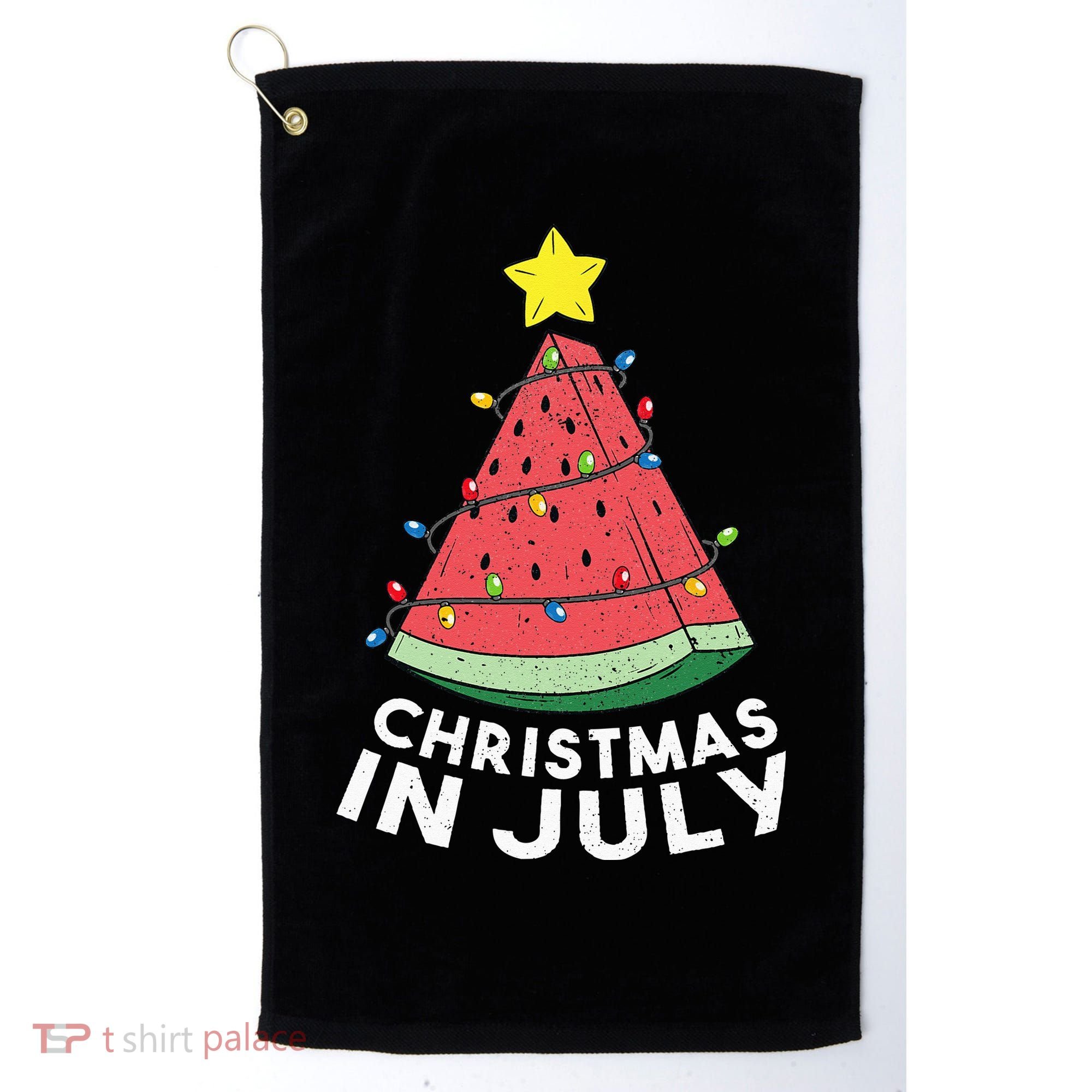 Christmas In July Summer Watermelon Xmas Tree Golf Towel