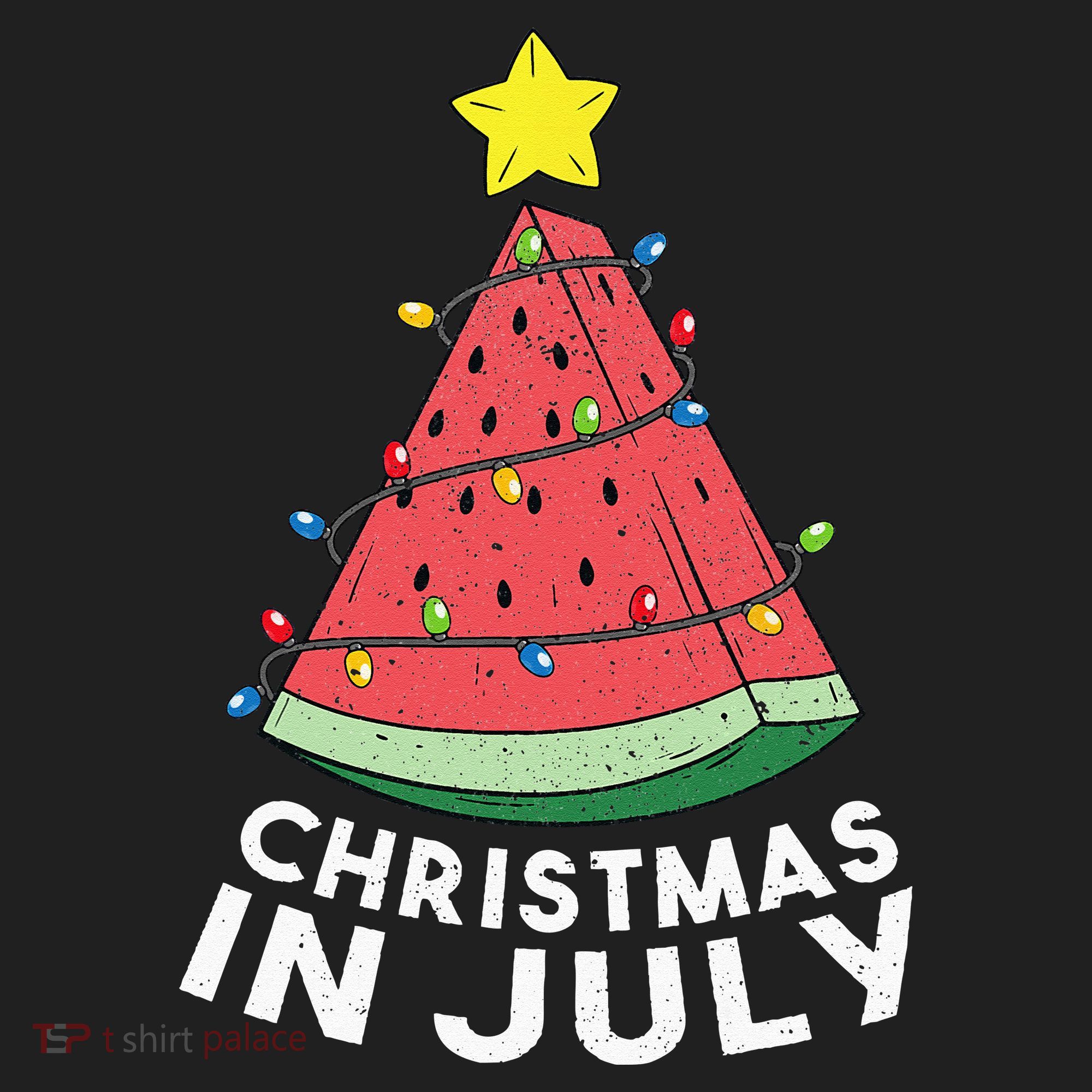 Christmas In July Summer Watermelon Xmas Tree Golf Towel