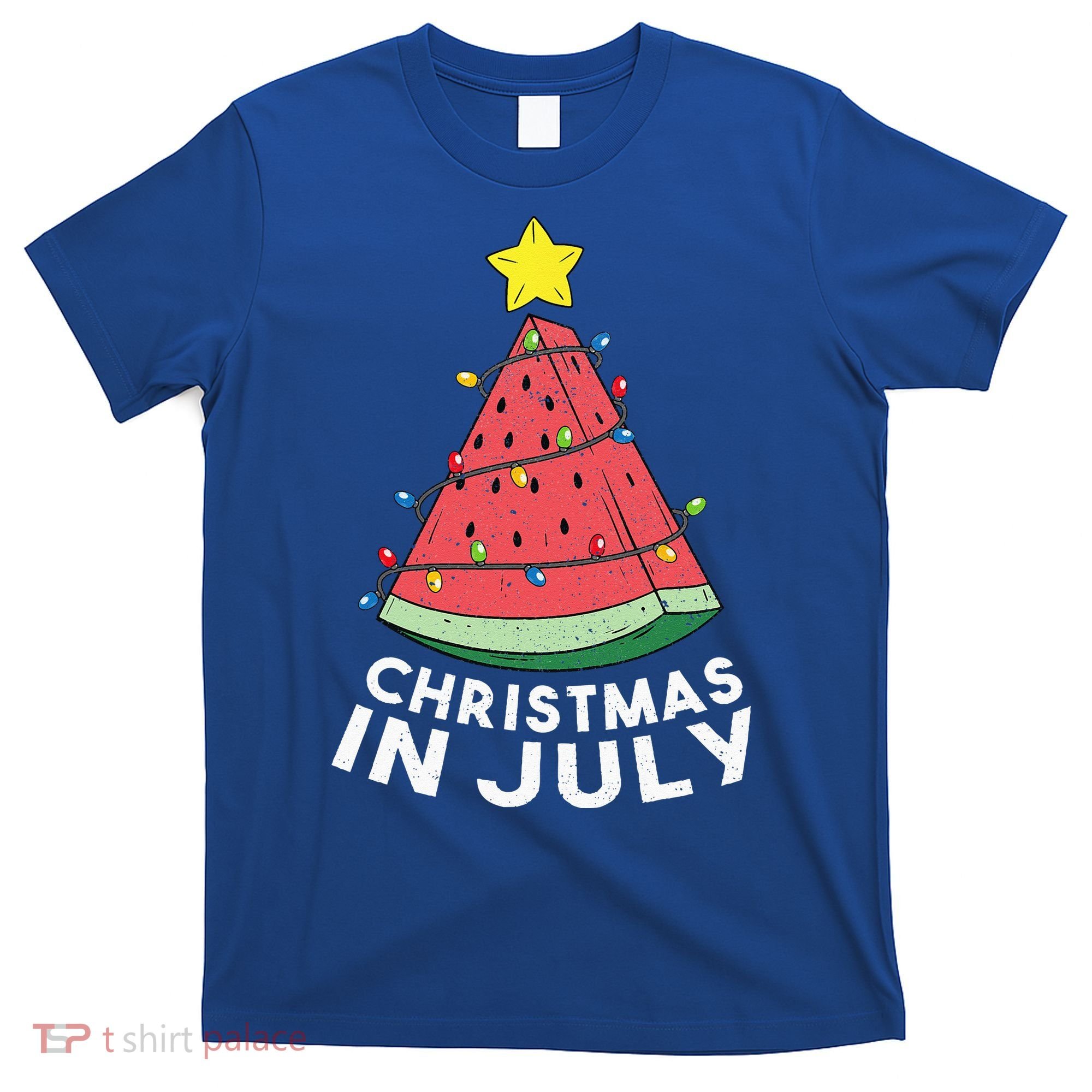 Christmas In July Summer Watermelon Xmas Tree T-Shirt