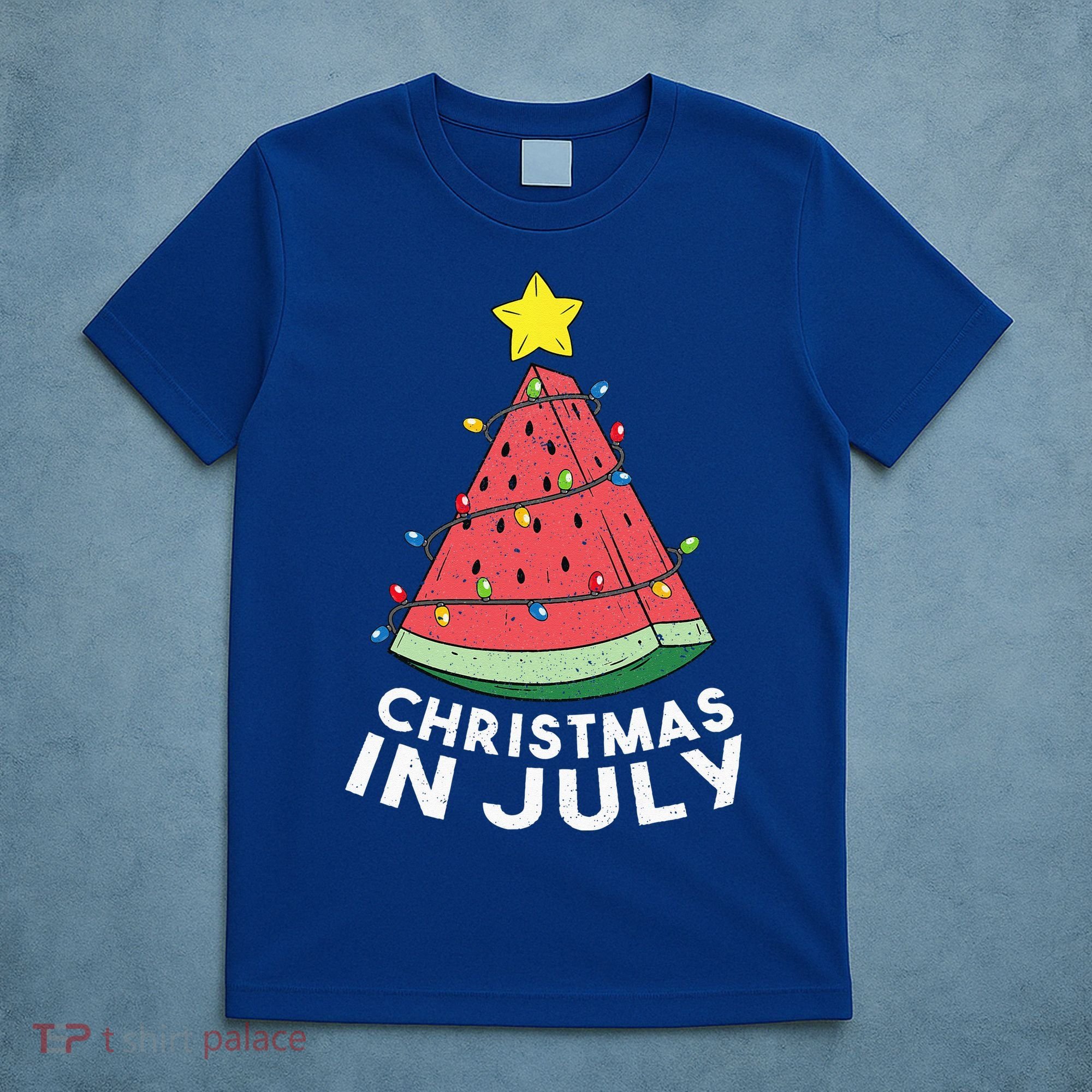 Christmas In July Summer Watermelon Xmas Tree T-Shirt