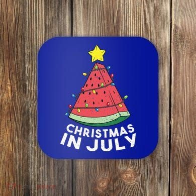 Christmas In July Summer Watermelon Xmas Tree Coaster