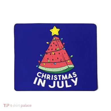 Christmas In July Summer Watermelon Xmas Tree Mousepad