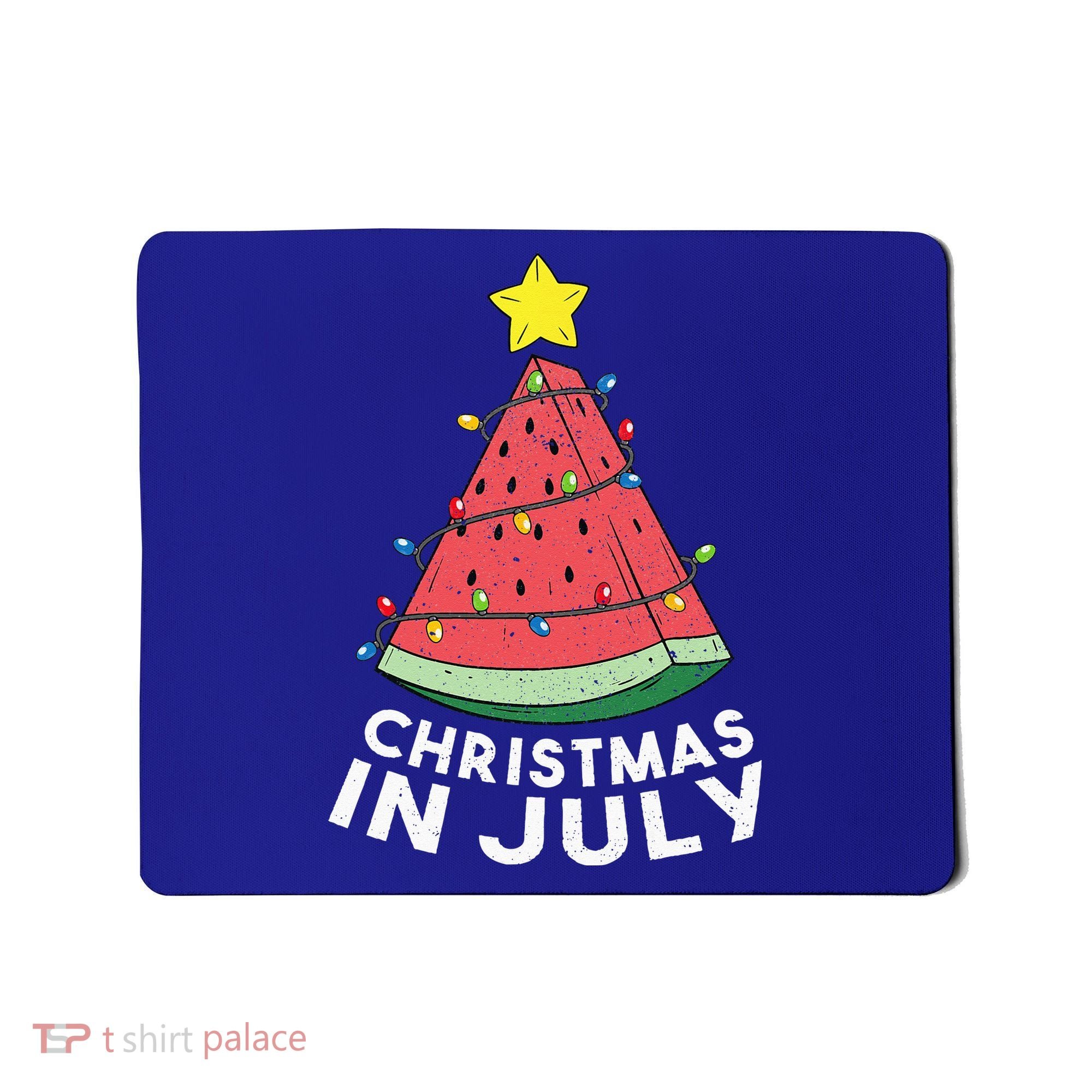Christmas In July Summer Watermelon Xmas Tree Mousepad