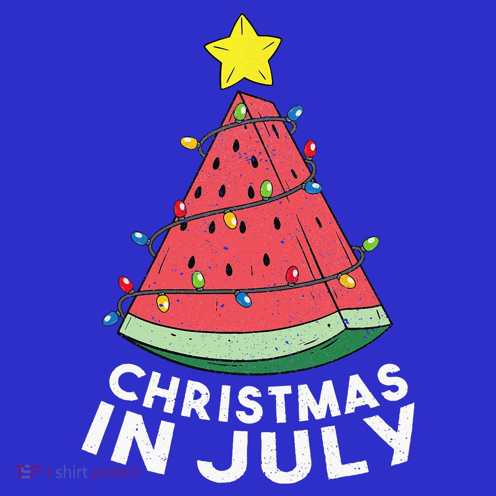 Christmas In July Summer Watermelon Xmas Tree Women's Tank Top