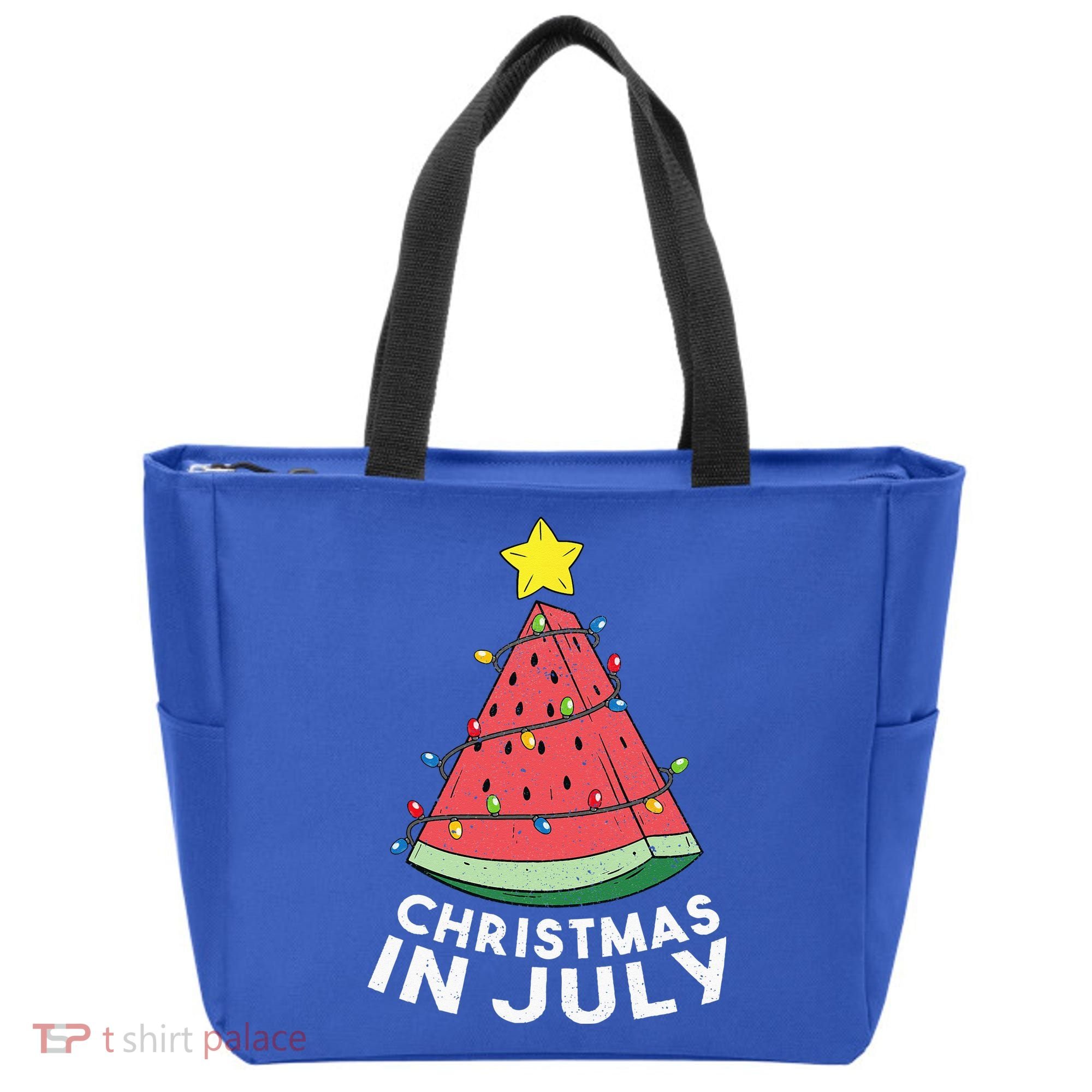 Christmas In July Summer Watermelon Xmas Tree Tote Bag