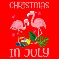 Christmas In July Flamingo Wearing Santa Hat Santa Hat thumb 1