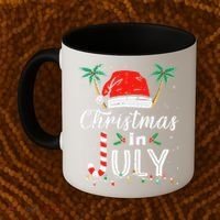 Christmas In July Santa Hat Funny Xmas Coffee Mug thumb 2