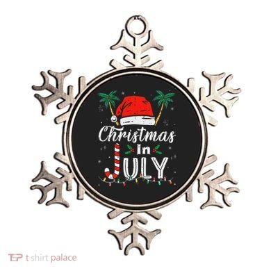 Christmas In July Santa Hat Funny Xmas Ornament