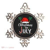 Christmas In July Santa Hat Funny Xmas Ornament thumb 0