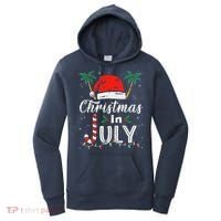 Christmas In July Santa Hat Funny Xmas Women's Hoodie thumb 0