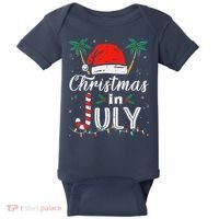 Christmas In July Santa Hat Funny Xmas Baby Bodysuit thumb 0
