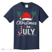 Christmas In July Santa Hat Funny Xmas Kids T-Shirt thumb 0