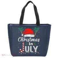 Christmas In July Santa Hat Funny Xmas Tote Bag thumb 0