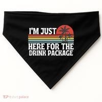 Cruise I’M Just Here For The Drink Package USA-Made Doggie Bandana thumb 0