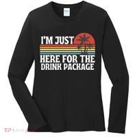 Cruise I’M Just Here For The Drink Package Women's Long Sleeve Shirt thumb 0