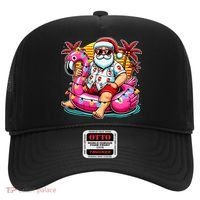 Christmas In July Santa Flamingo Float Summer Xmas Hat thumb 0