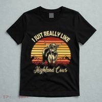 Cowgirl I Just Really Like Highland Cows Scottish Cow T-Shirt thumb 5