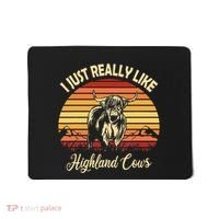 Cowgirl I Just Really Like Highland Cows Scottish Cow Mousepad thumb 0