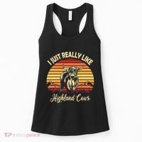 Cowgirl I Just Really Like Highland Cows Scottish Cow Women's Tank Top thumb 0