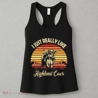 Cowgirl I Just Really Like Highland Cows Scottish Cow Women's Tank Top thumb 3