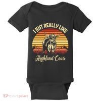 Cowgirl I Just Really Like Highland Cows Scottish Cow Baby Bodysuit thumb 0