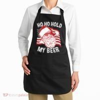 Christmas In July Santa Ho Ho Hold My Beer Apron thumb 2