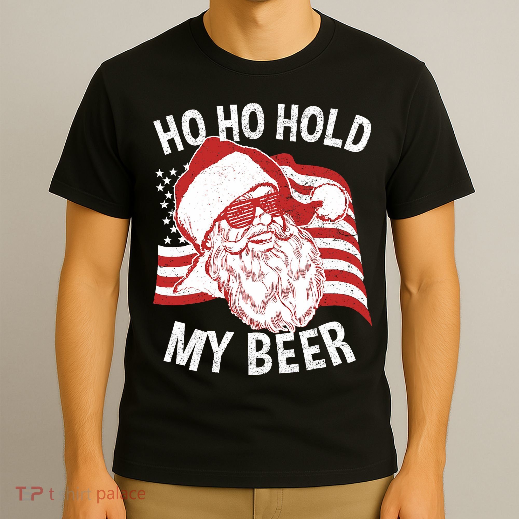 Christmas In July Santa Ho Ho Hold My Beer T-Shirt