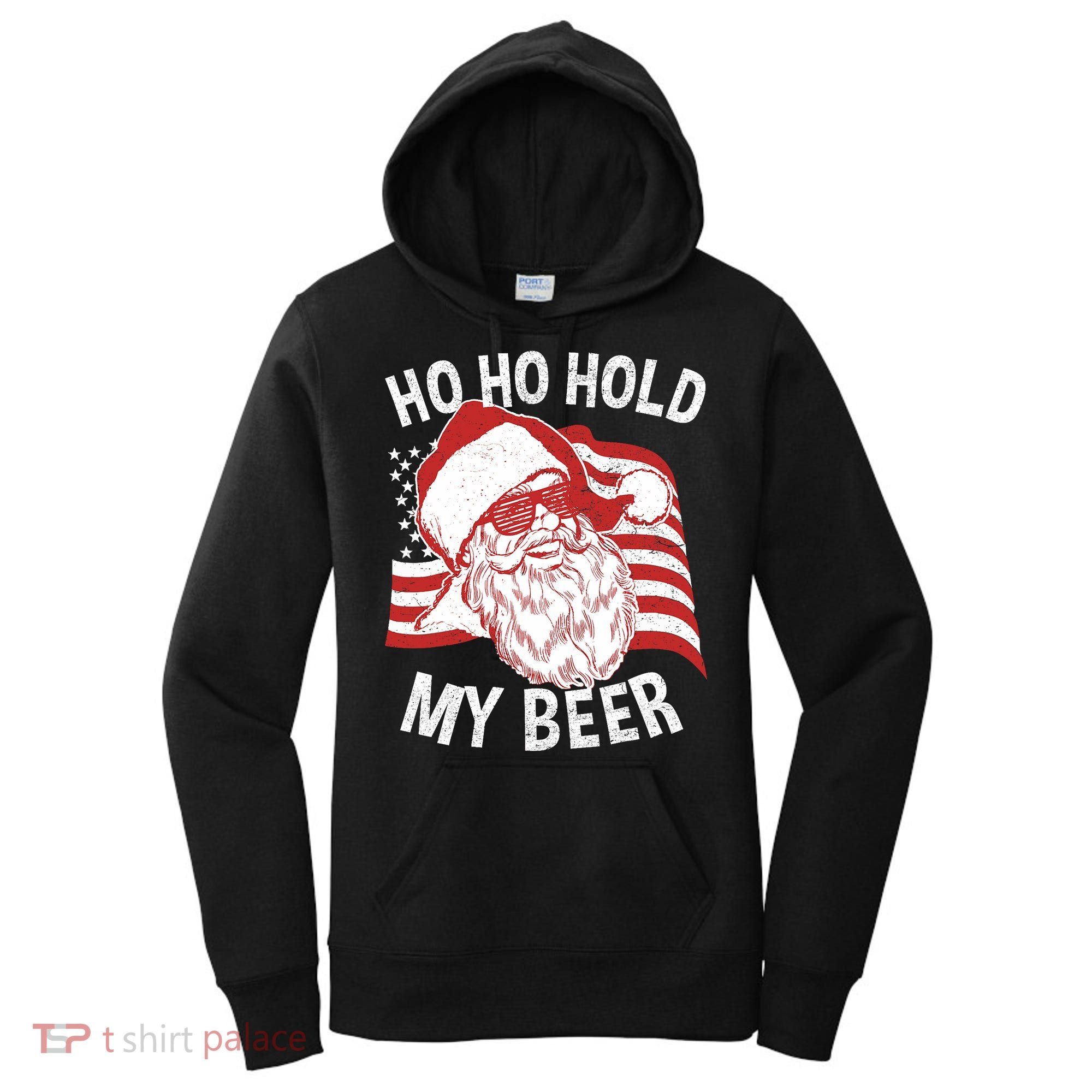 Christmas In July Santa Ho Ho Hold My Beer Women's Hoodie