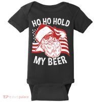 Christmas In July Santa Ho Ho Hold My Beer Baby Bodysuit thumb 0