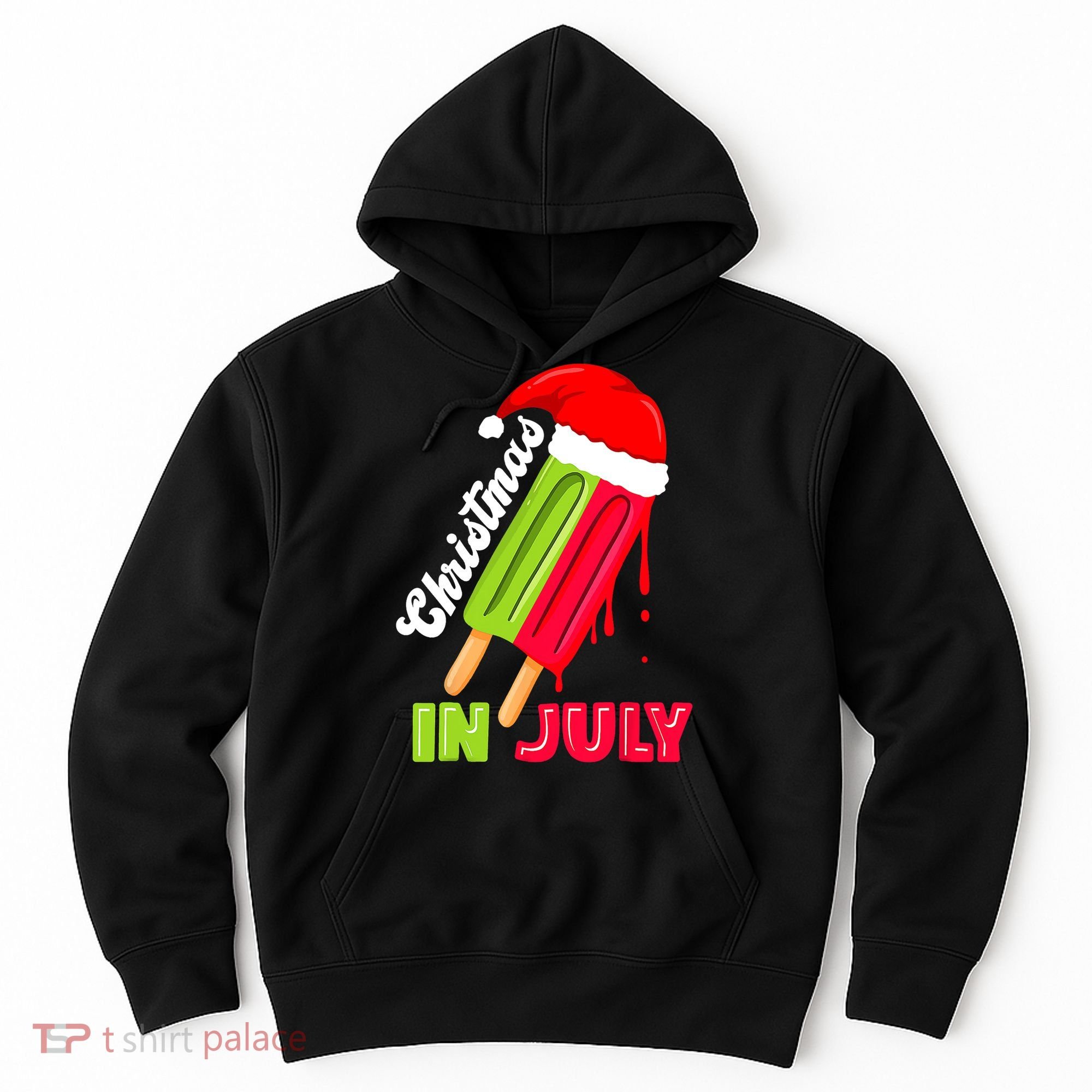 Christmas In July Watermelon Ice Pops Fun Christmas In July Hoodie