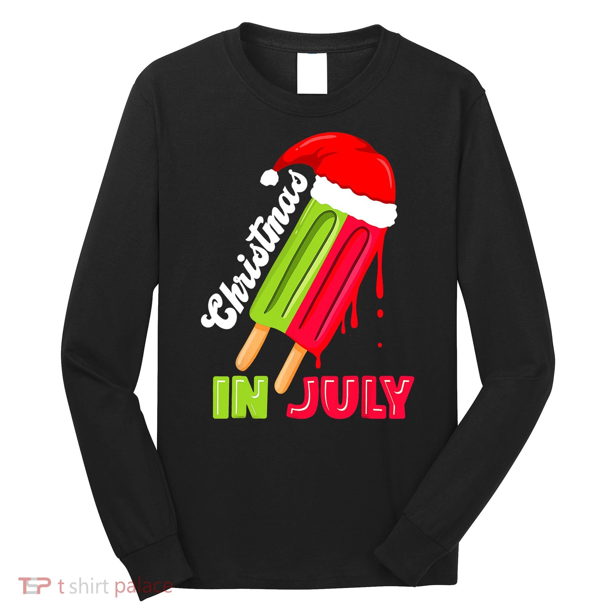 Christmas In July Watermelon Ice Pops Fun Christmas In July Long Sleeve Shirt