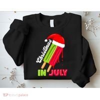 Christmas In July Watermelon Ice Pops Fun Christmas In July Sweatshirt thumb 2
