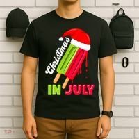 Christmas In July Watermelon Ice Pops Fun Christmas In July T-Shirt thumb 6