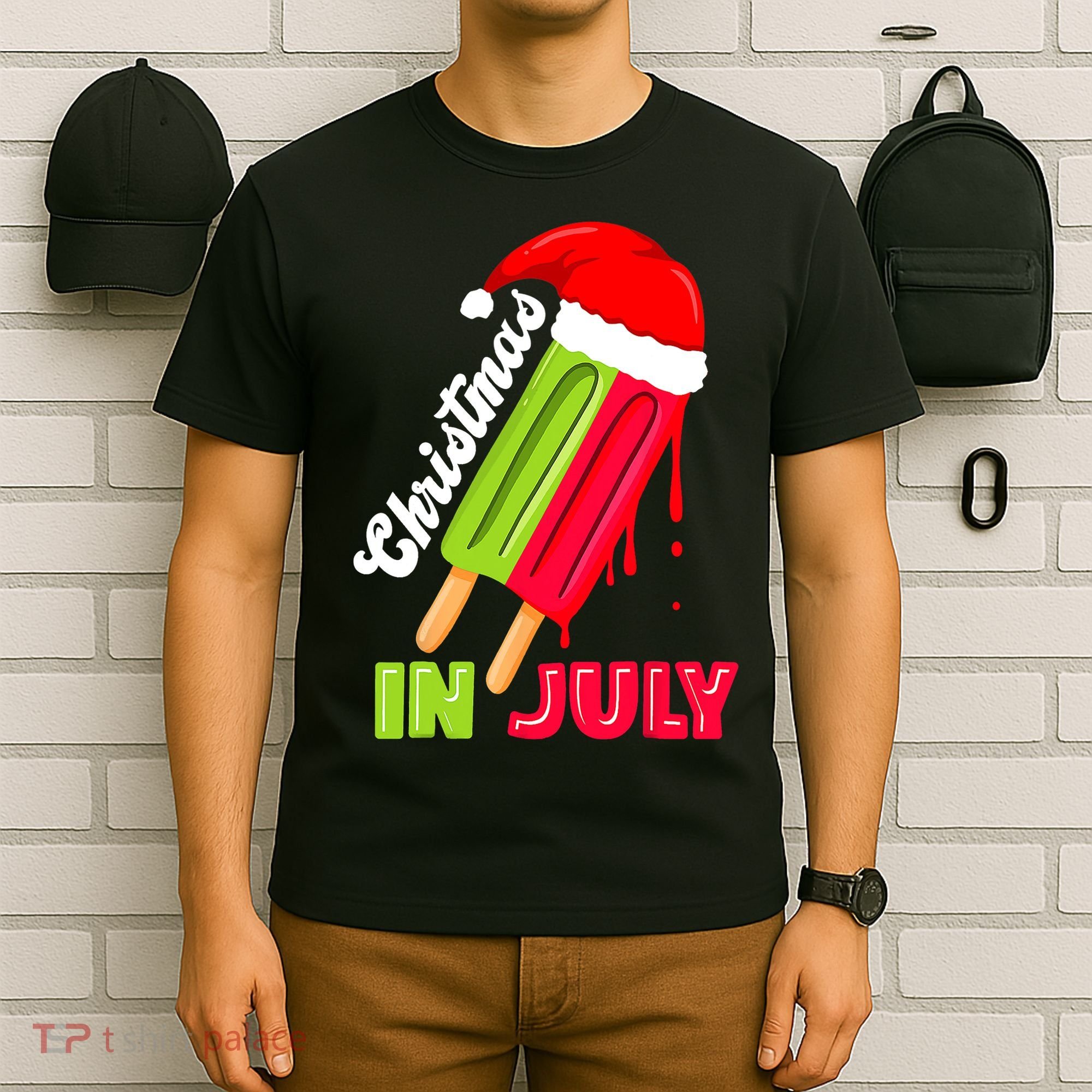 Christmas In July Watermelon Ice Pops Fun Christmas In July T-Shirt