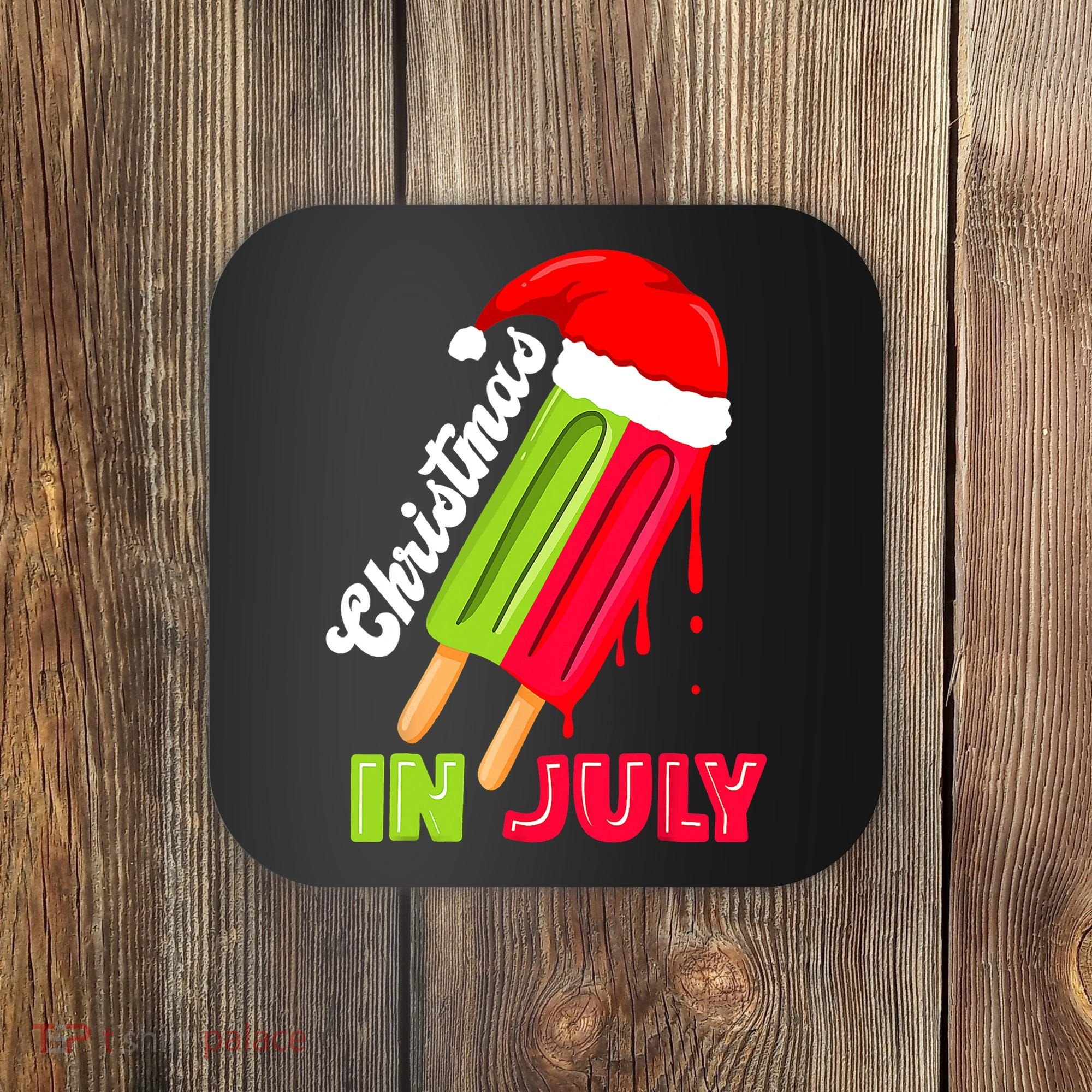 Christmas In July Watermelon Ice Pops Fun Christmas In July Coaster