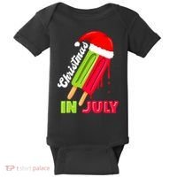Christmas In July Watermelon Ice Pops Fun Christmas In July Baby Bodysuit thumb 0