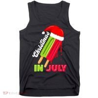 Christmas In July Watermelon Ice Pops Fun Christmas In July Tank Top thumb 0