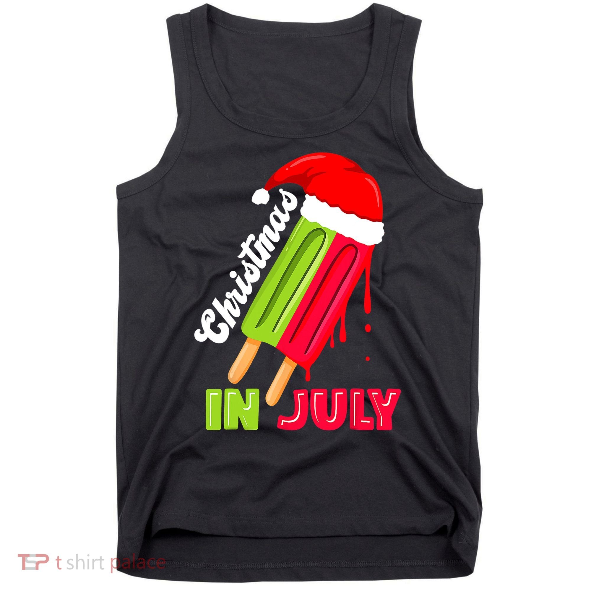 Christmas In July Watermelon Ice Pops Fun Christmas In July Tank Top