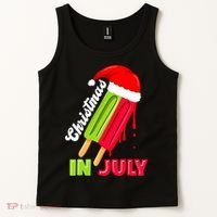 Christmas In July Watermelon Ice Pops Fun Christmas In July Tank Top thumb 2