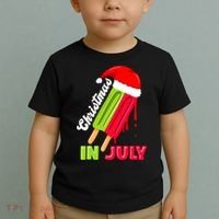Christmas In July Watermelon Ice Pops Fun Christmas In July Toddler T-Shirt thumb 2