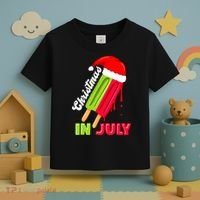 Christmas In July Watermelon Ice Pops Fun Christmas In July Toddler T-Shirt thumb 3