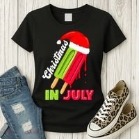 Christmas In July Watermelon Ice Pops Fun Christmas In July Women's T-Shirt thumb 3