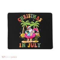 Christmas In July Funny Santa Summer Beach Vacation Mousepad thumb 0